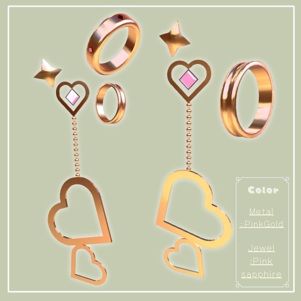 【Free Acc】5アバター対応(ルチカ対有) フリーアクセ4種 フリーサイズ有