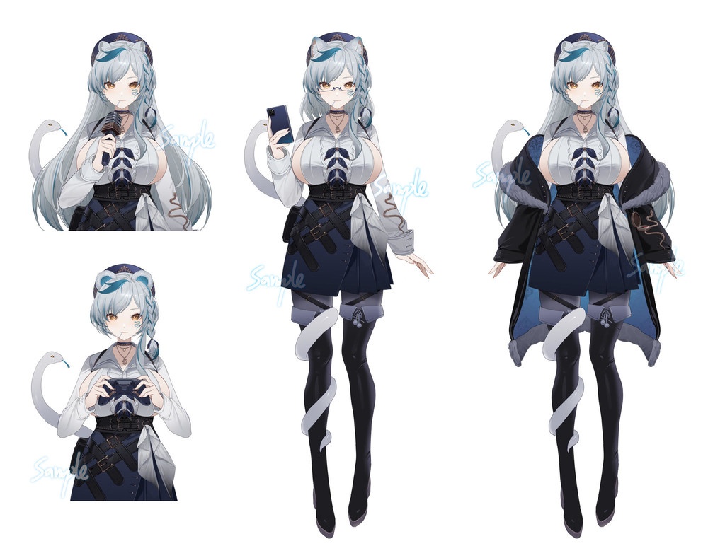 【live2dモデル/live2d model】White Snake