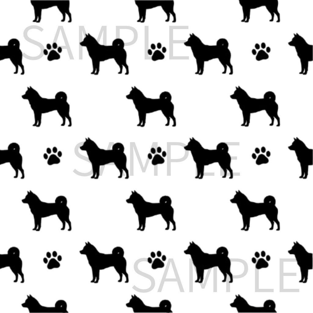 デジタルペーパー|立ち止まる柴犬|6枚セット|シームレスペーパー