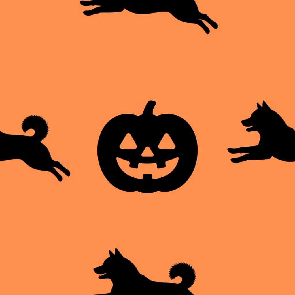 デジタルペーパー｜柴犬｜ハロウィン①｜3枚セット｜シームレスペーパー