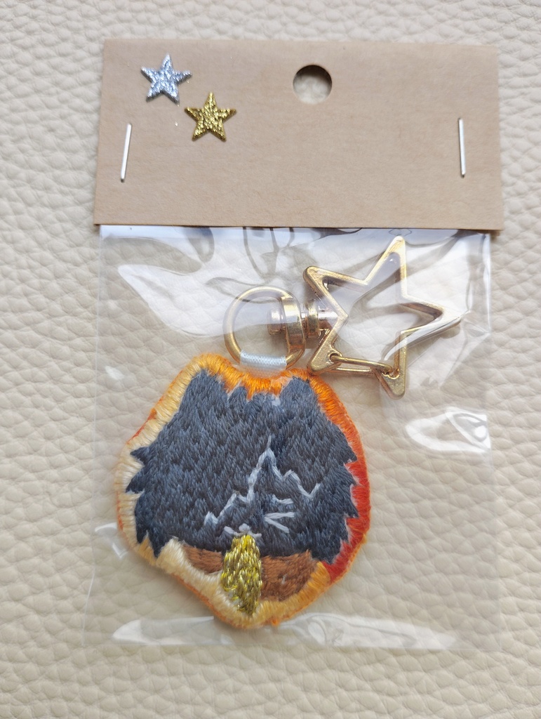 ぽめ刺繍キーホルダー【オロロロ】