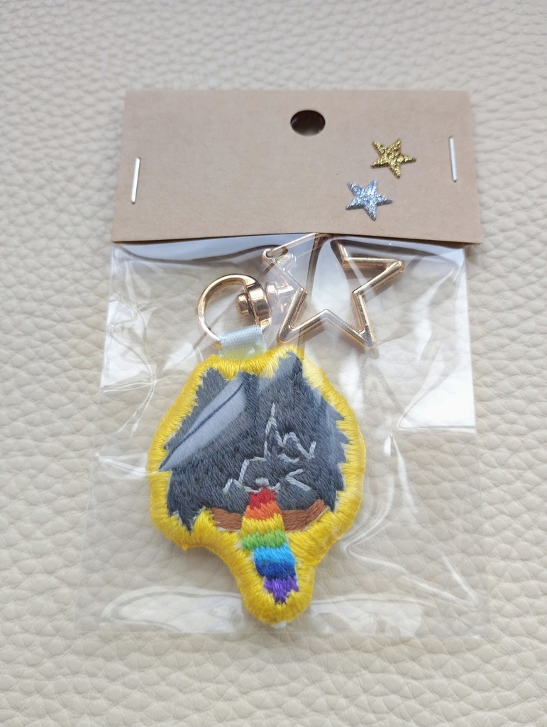 ぽめ刺繍キーホルダー【オロロロ】