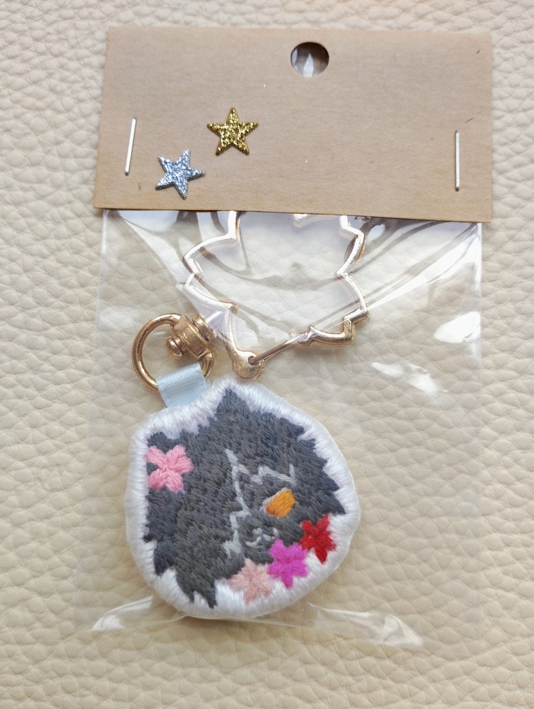 ぽめ刺繍キーホルダー【春】