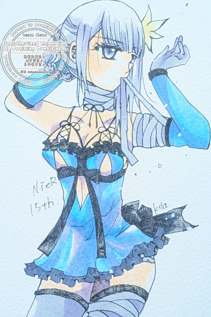 ニーアレプリカント　カイネ　原画　ポストカードサイズ