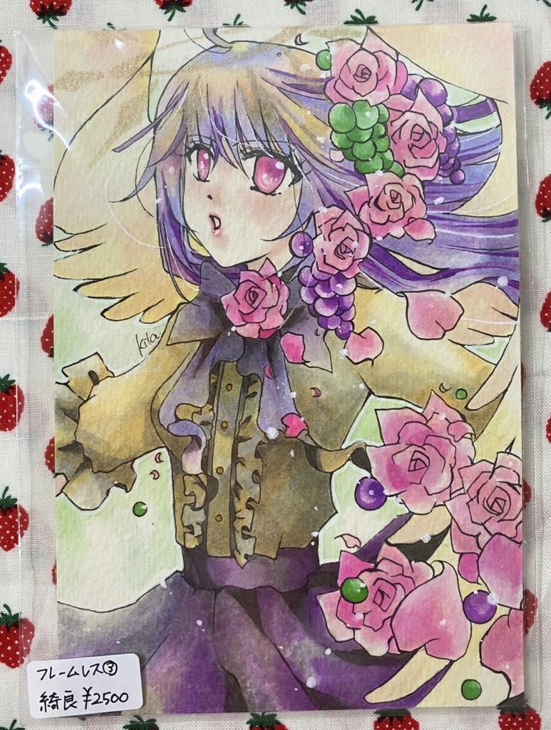 創作アナログ原画 Fly ポストカードサイズ