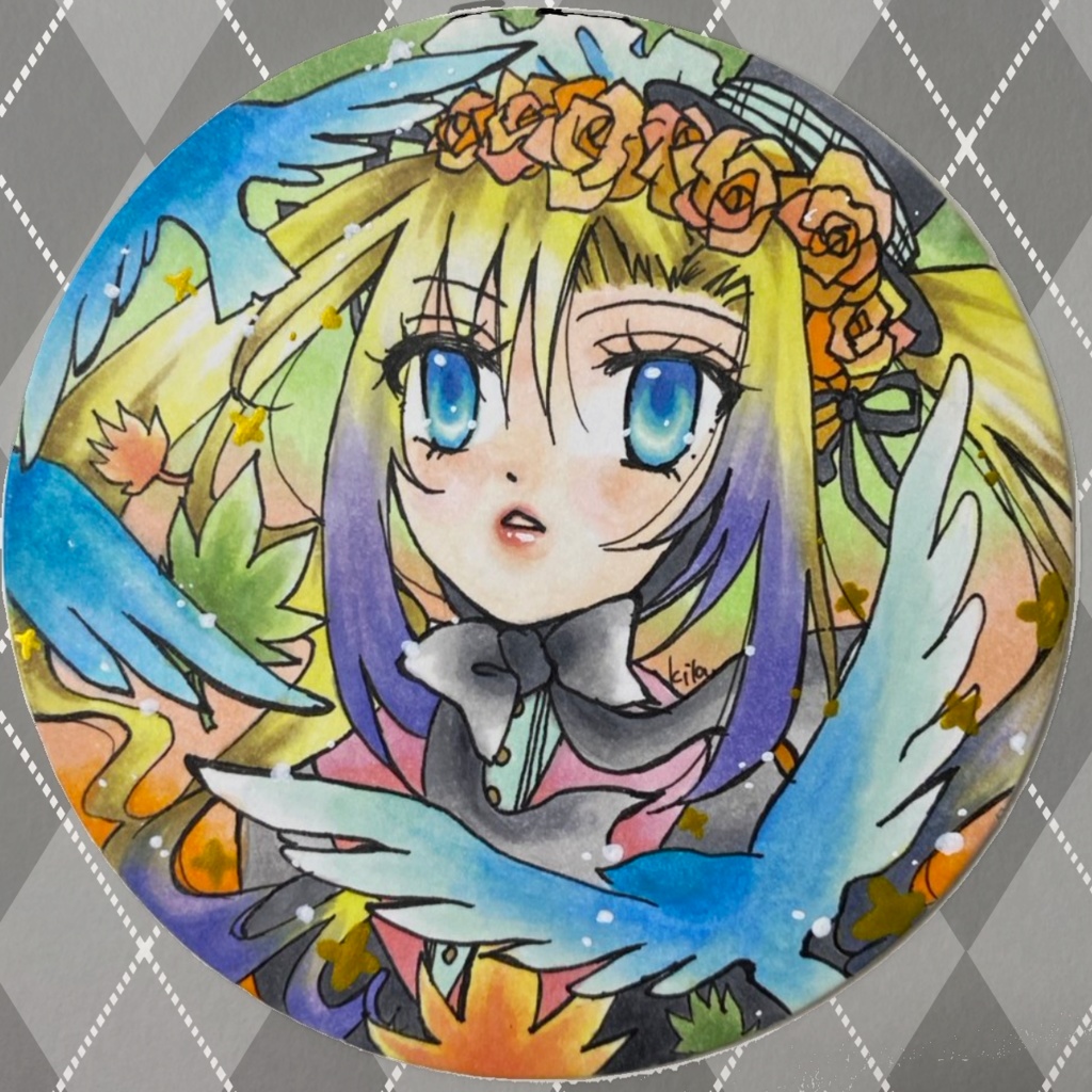 創作アナログイラスト原画　コピックコースターペーパーサイズ　各種