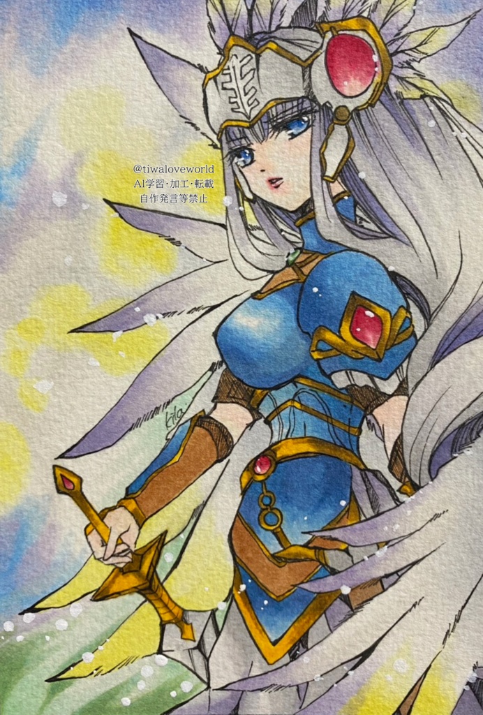 版権イラスト原画　ヴァルキリープロファイル　レナス