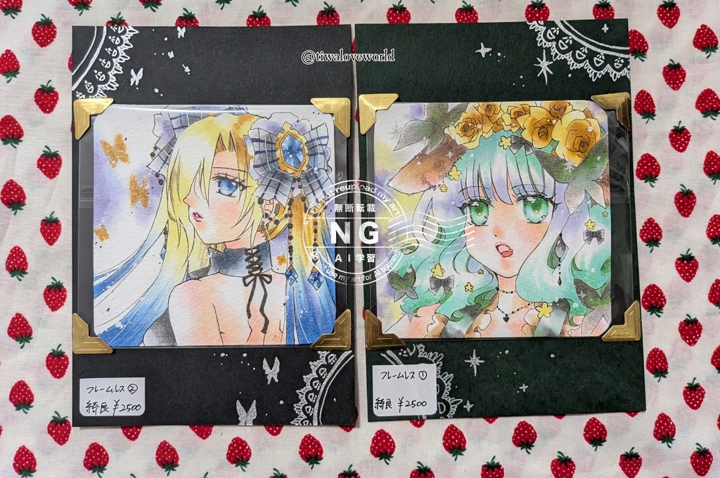 創作原画　手のひらペーパーサイズ　各種