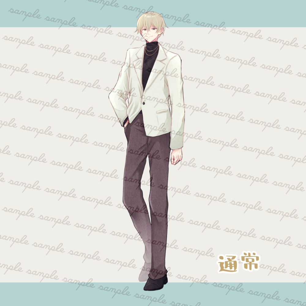 金髪・ジャケットの男性【表情差分6種】