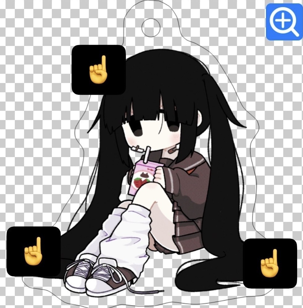 いちごみるくをのんでる女の子のアクキー