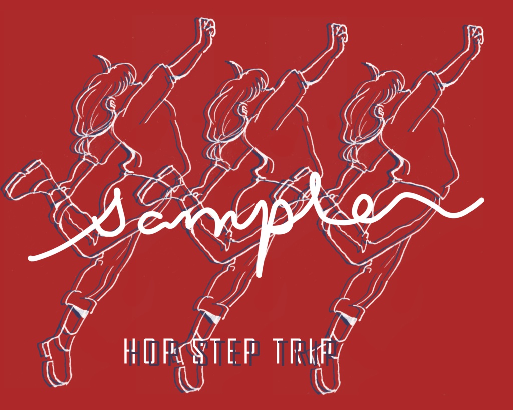 Hop Step Trip パーカー/赤