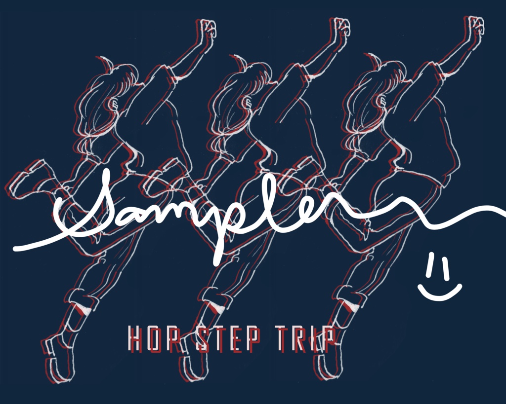 Hop Step Trip パーカー/紺