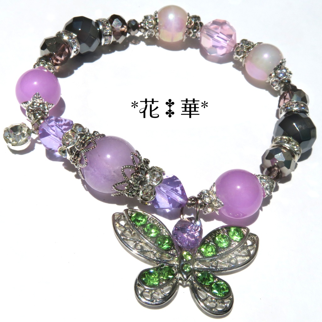 しのぶイメージカラー天然石ブレスレット/No.2176