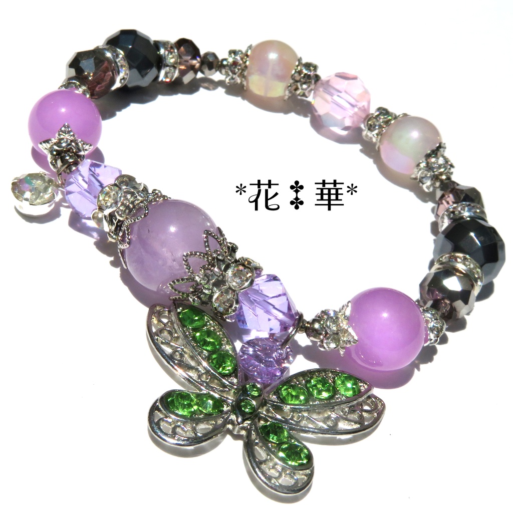 しのぶイメージカラー天然石ブレスレット/No.2176