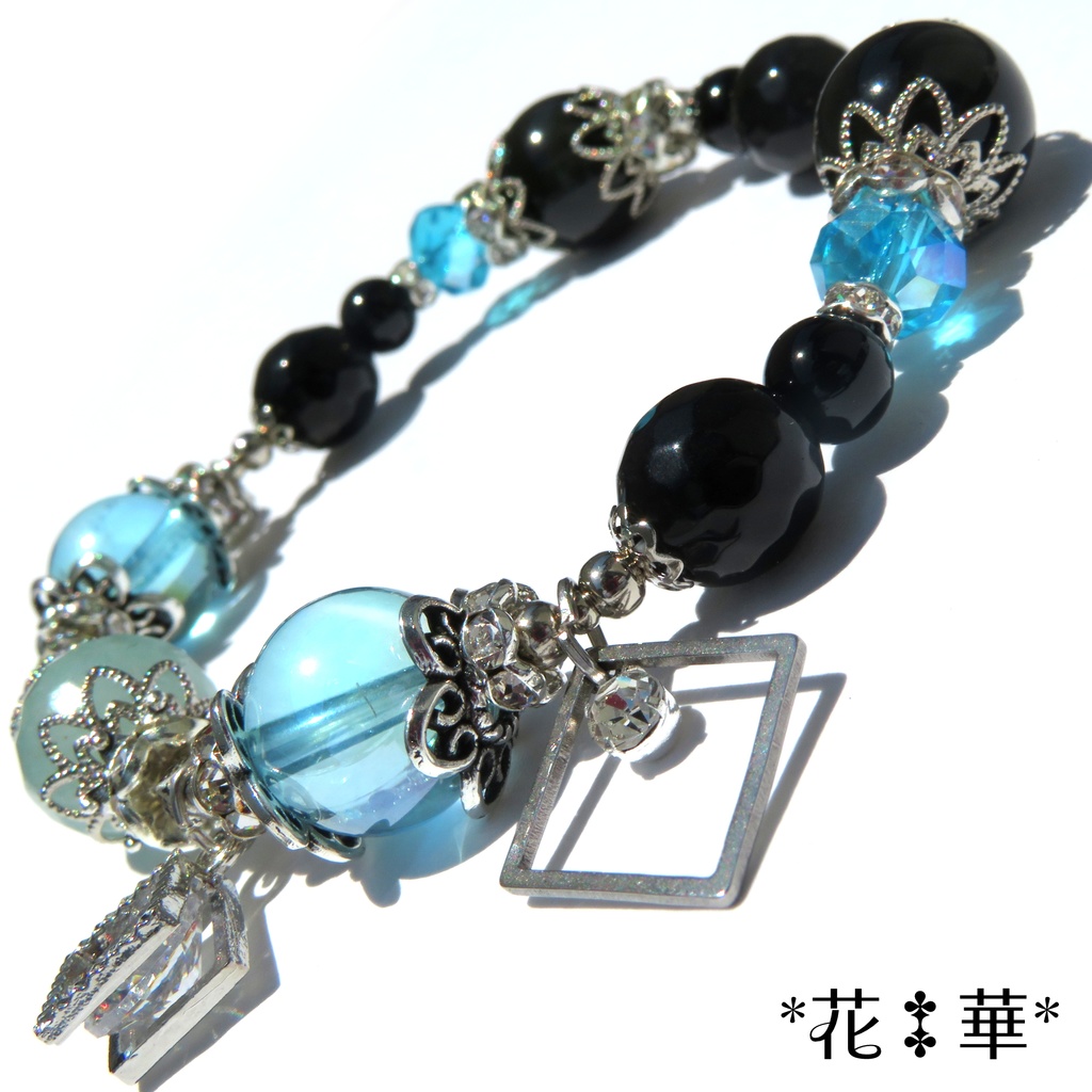 無一郎イメージカラー天然石ブレスレット/No.2172