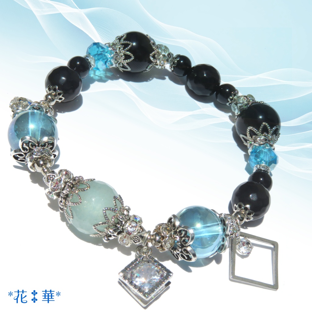 無一郎イメージカラー天然石ブレスレット/No.2172