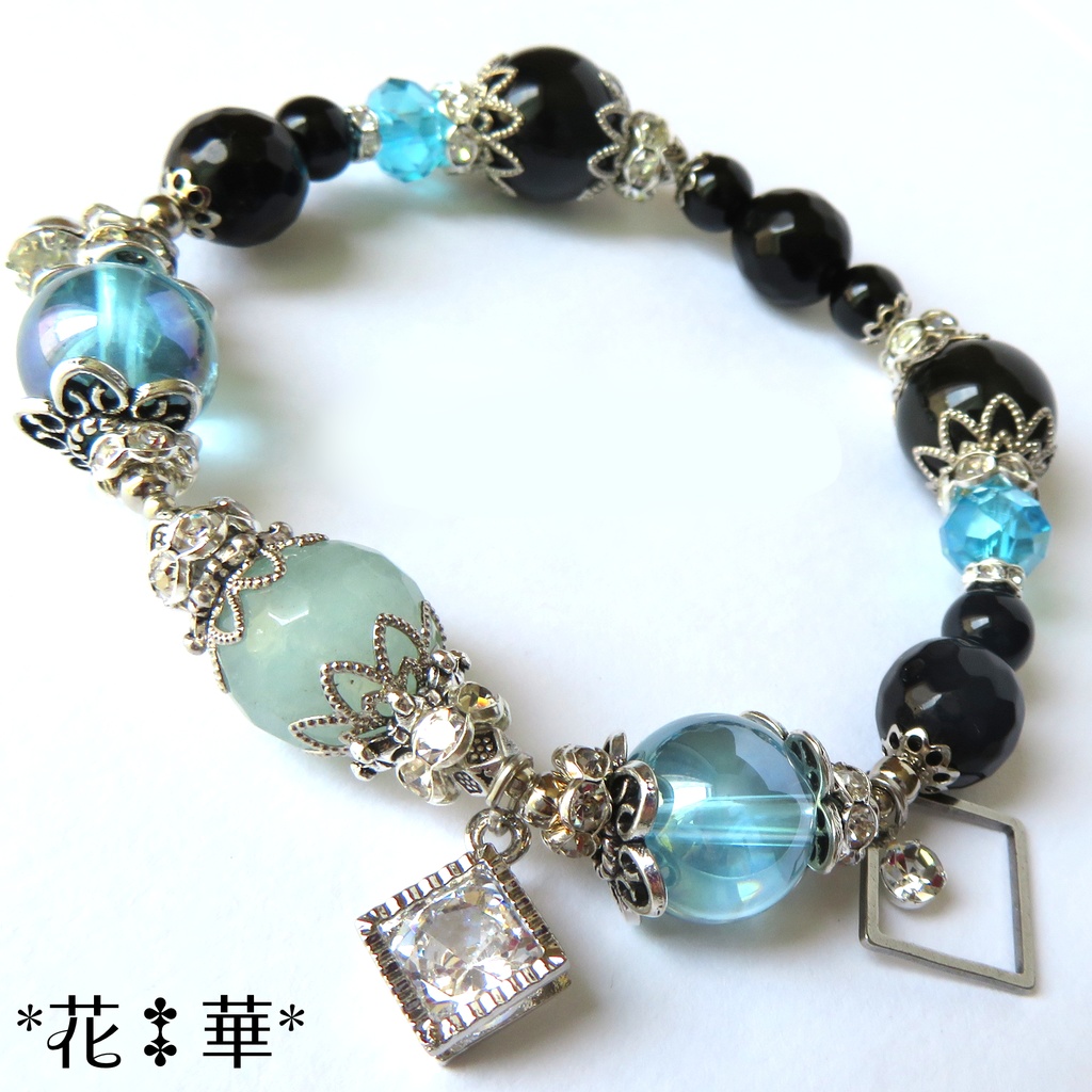 無一郎イメージカラー天然石ブレスレット/No.2172