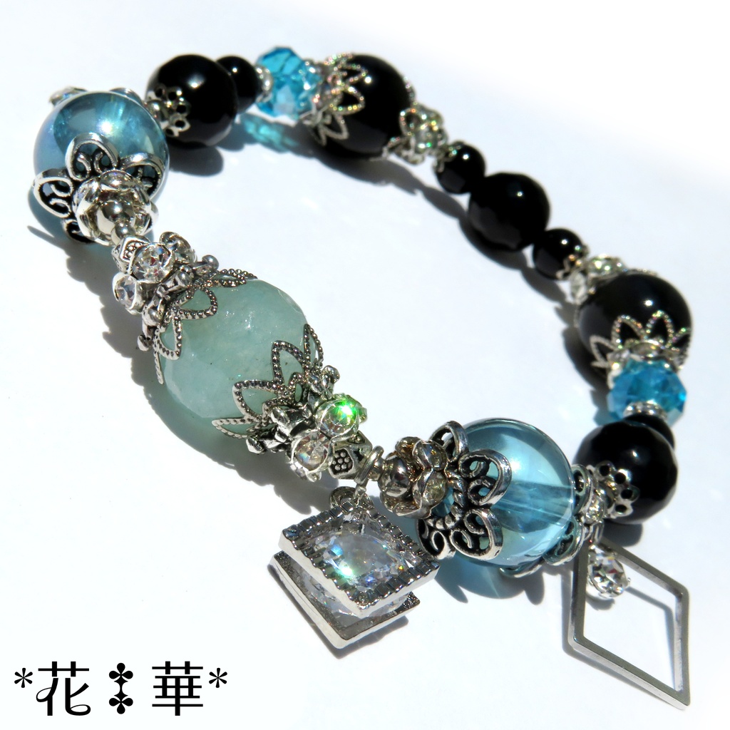 無一郎イメージカラー天然石ブレスレット/No.2172