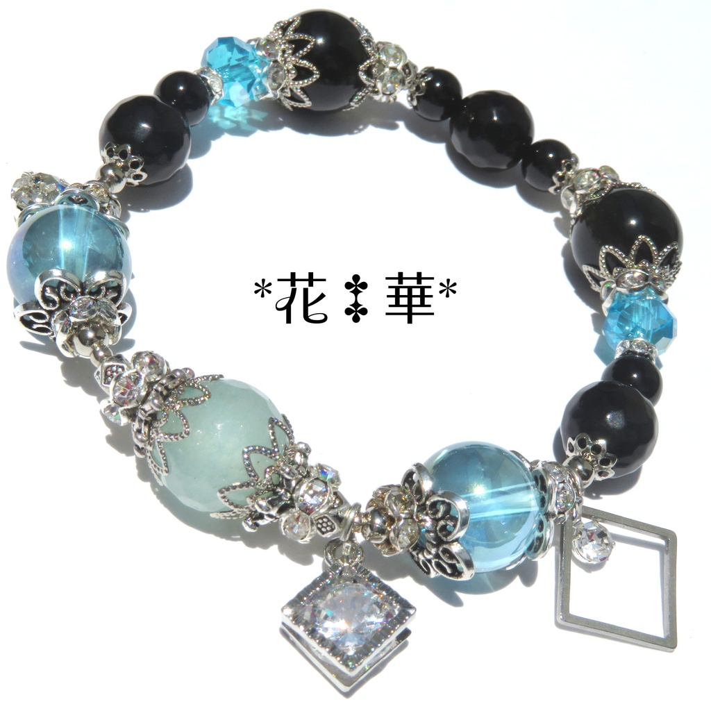 無一郎イメージカラー天然石ブレスレット/No.2172