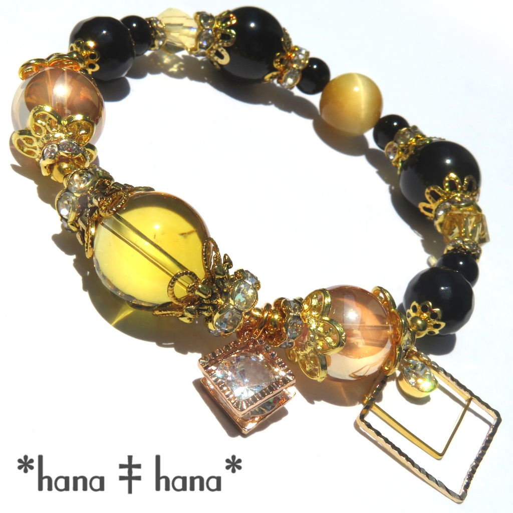 善逸イメージカラー天然石ブレスレット/No.2187