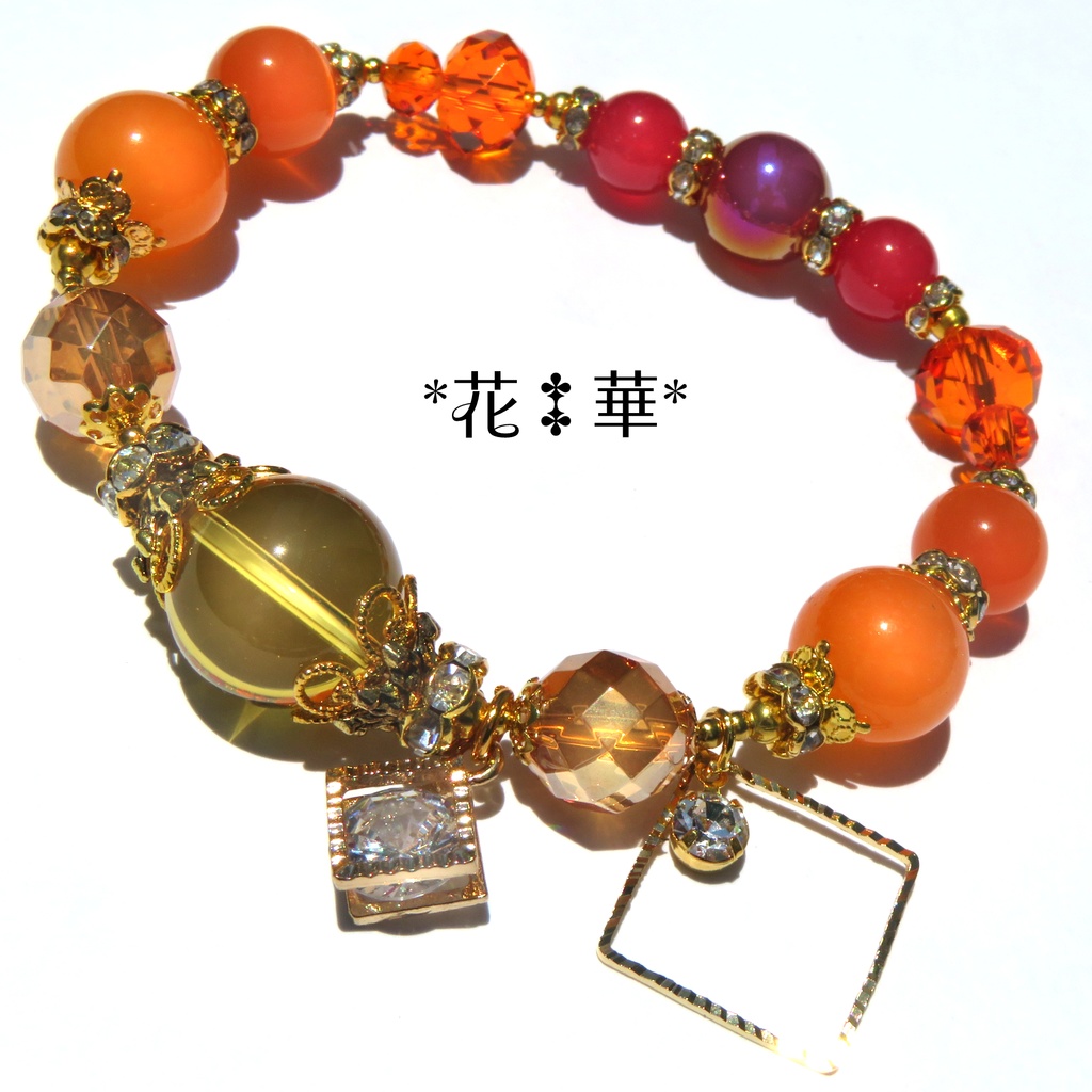 杏寿郎イメージカラー天然石ブレスレット/No.2186