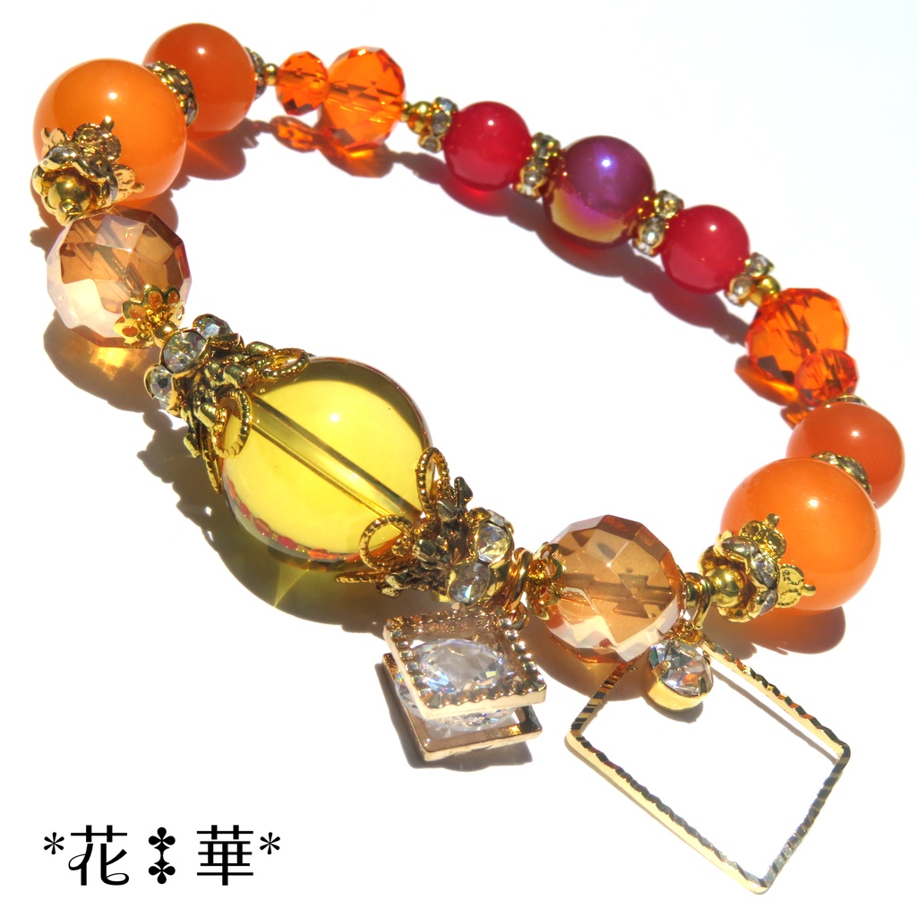 杏寿郎イメージカラー天然石ブレスレット/No.2186