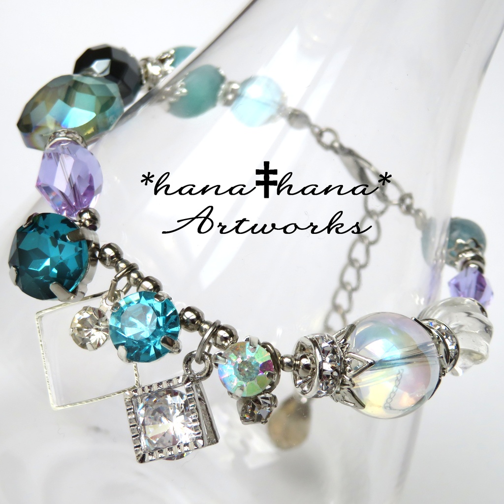 フロイドイメージカラー天然石ブレスレット/No.3022