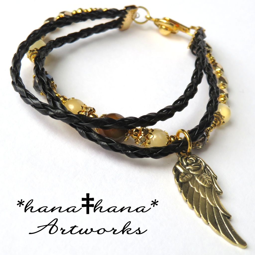 サバナクローイメージカラー天然石3連ブレスレット/No.3026