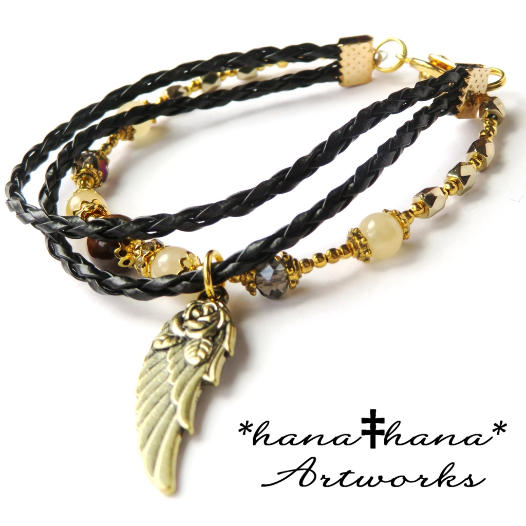 サバナクローイメージカラー天然石3連ブレスレット/No.3026