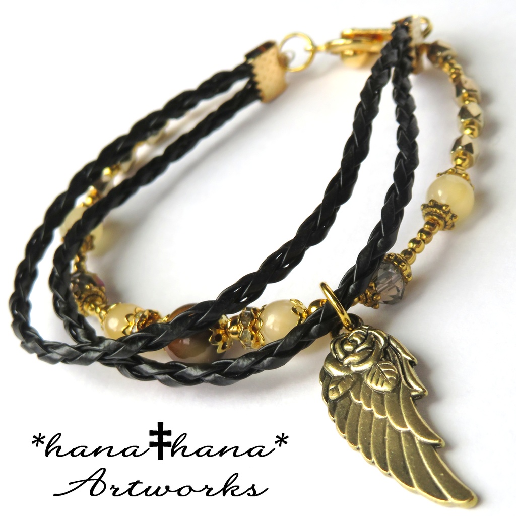 サバナクローイメージカラー天然石3連ブレスレット/No.3026