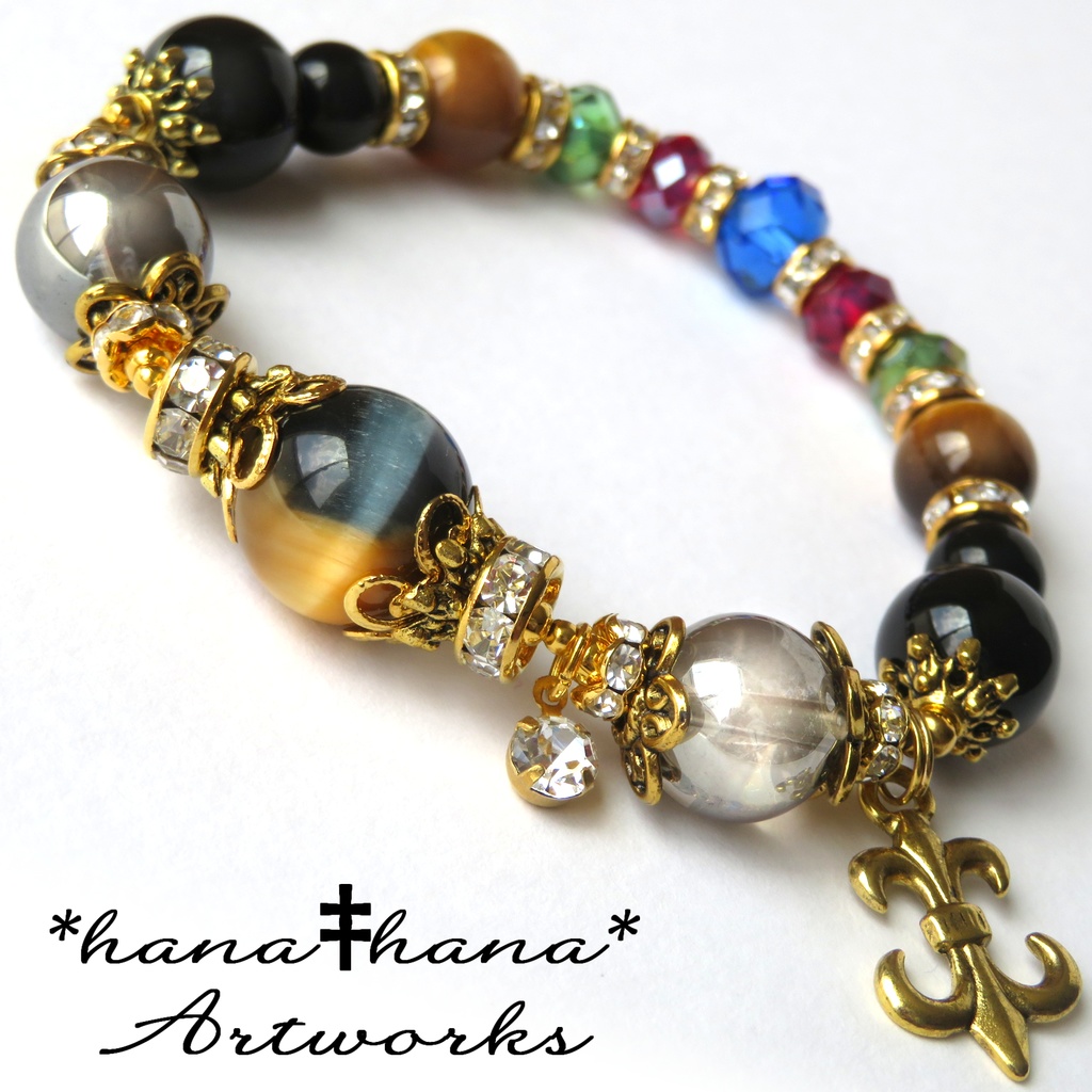 レオナイメージカラー天然石ブレスレット/No.3024