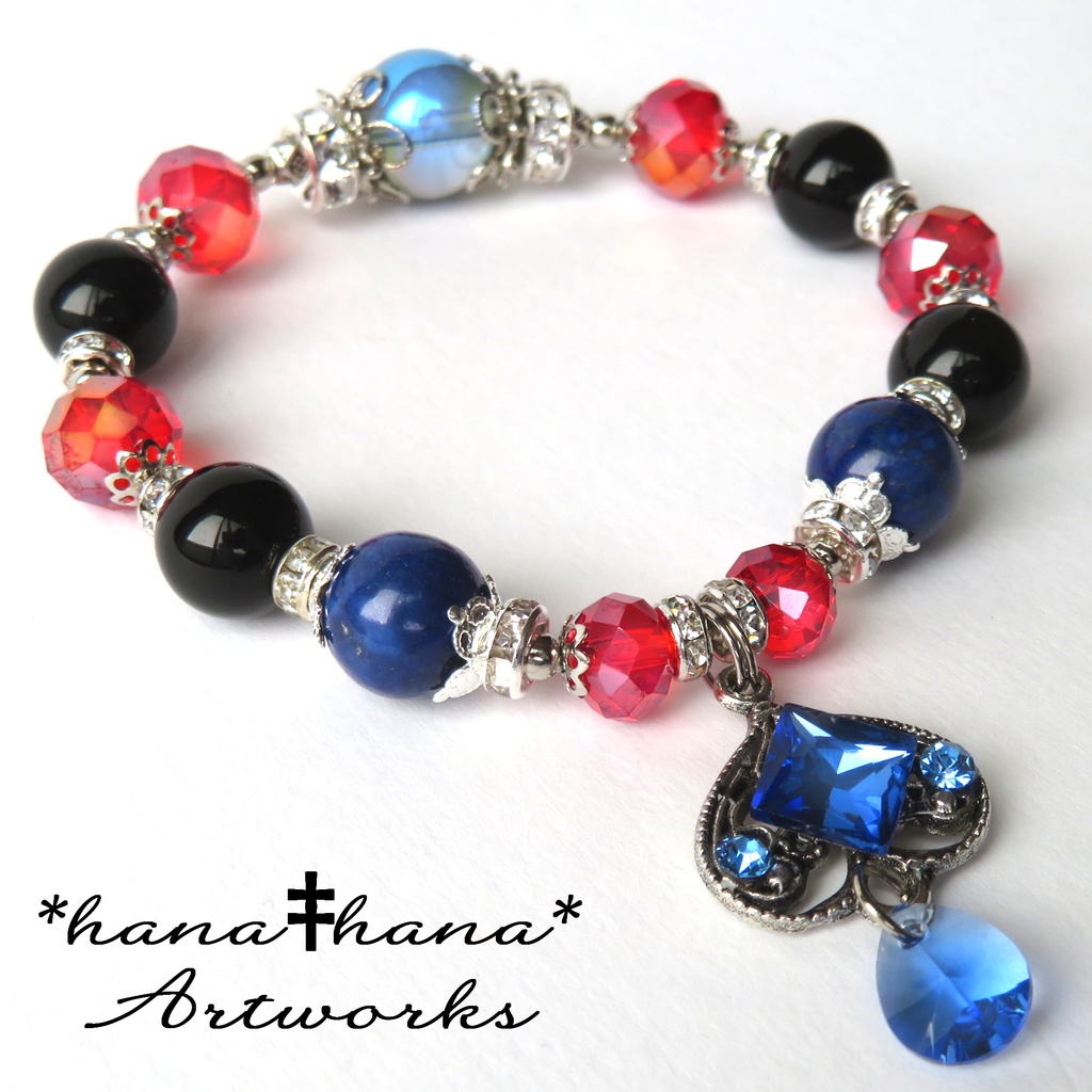 デュースイメージカラー天然石ブレスレット/No.3027