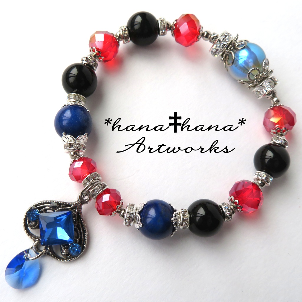 デュースイメージカラー天然石ブレスレット/No.3027