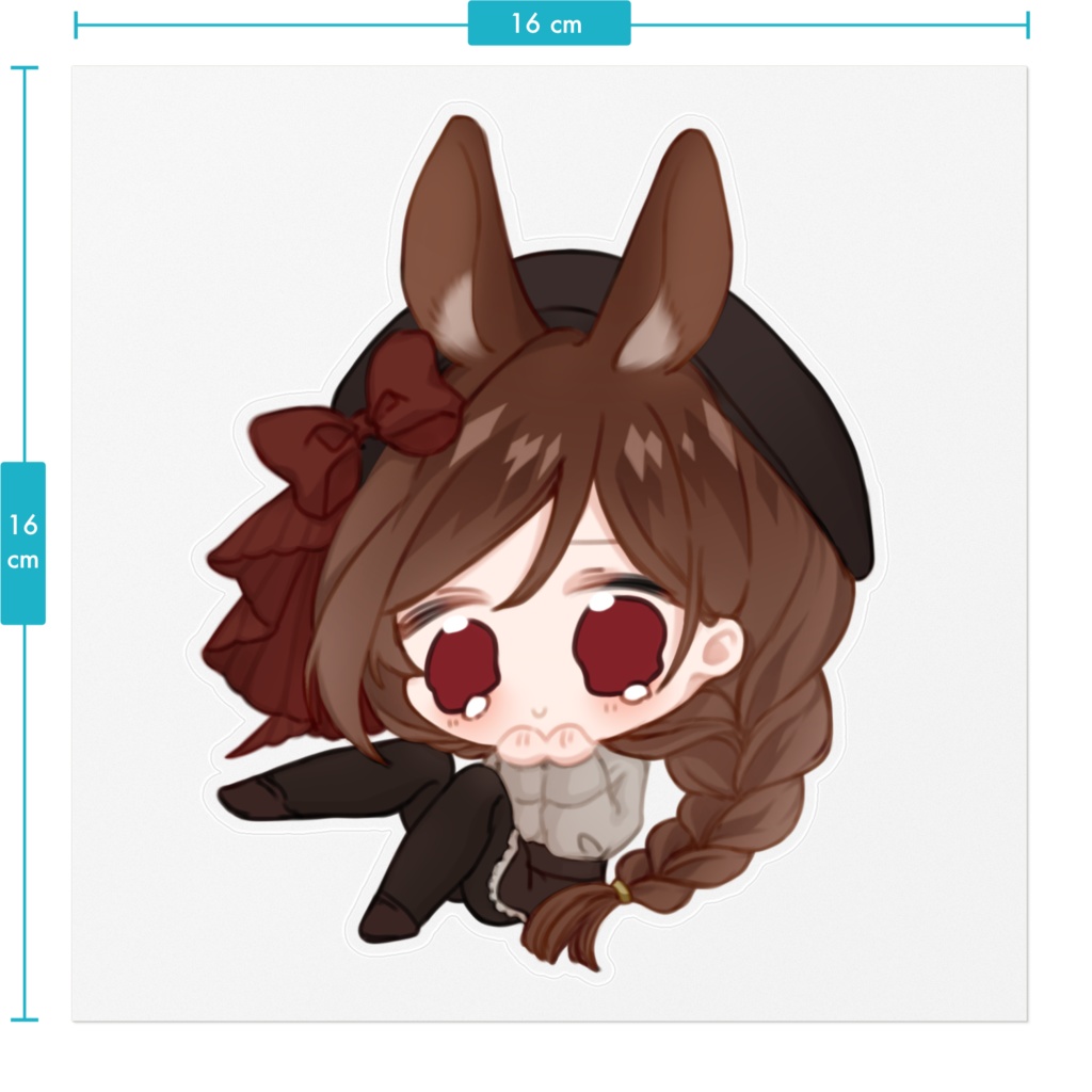 九十九めい🐏🔎クリアステッカー(うさぎ)