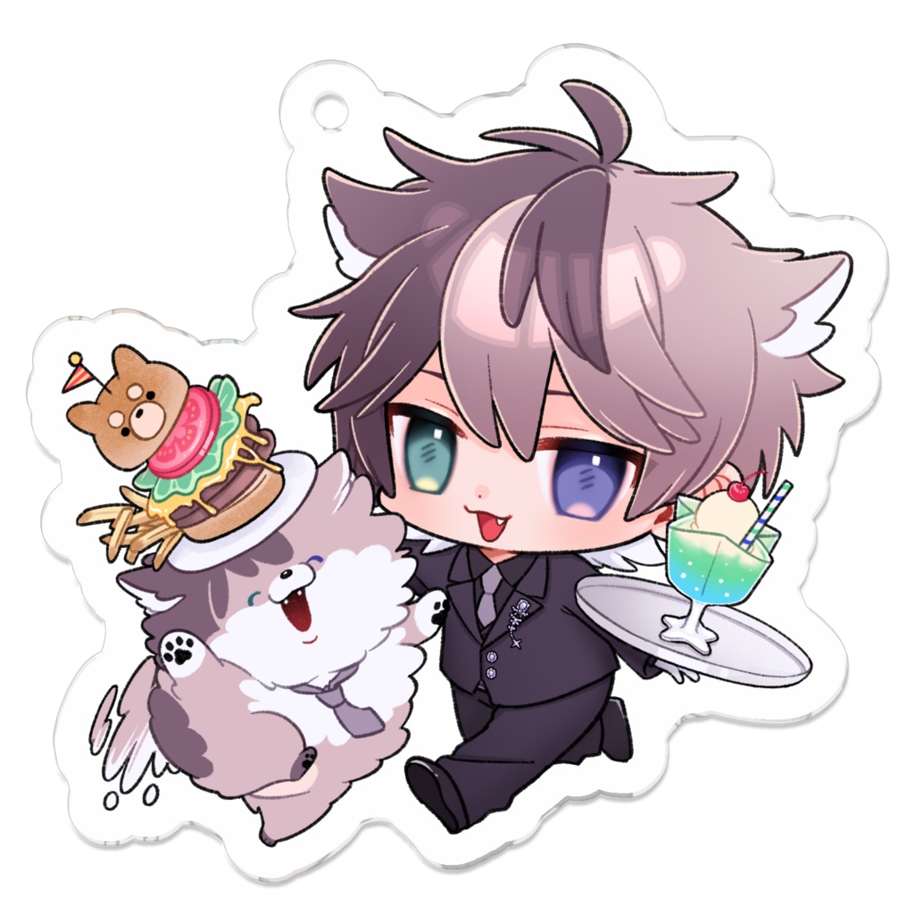 夜幵と運び犬(キーホルダー)