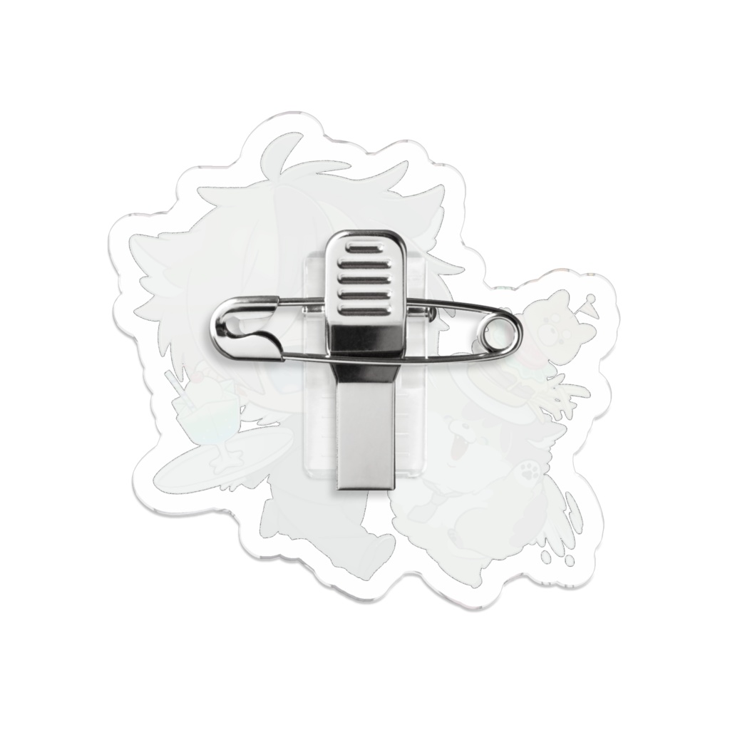 夜幵と運び犬(アクリルバッジ)