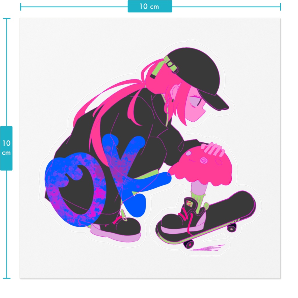 めんだるクリアステッカー なかよし