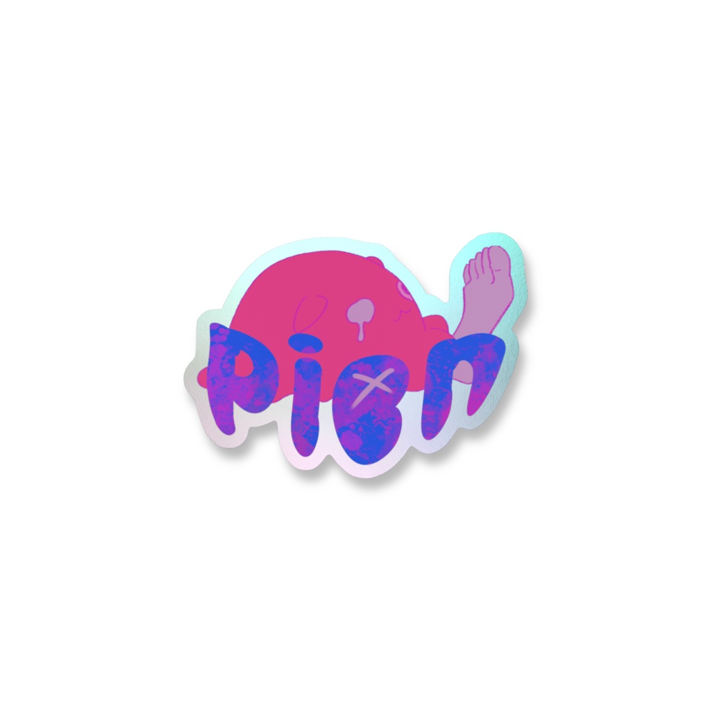 めんだるオーロラステッカー ぴえん