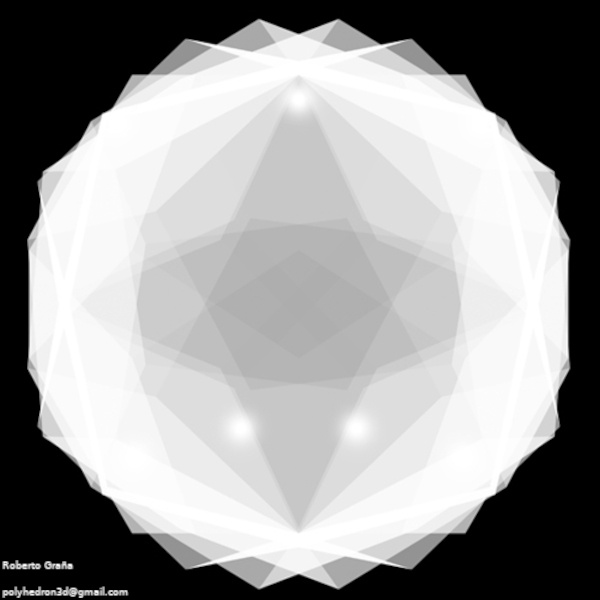 5つの正十二面体の白黒対称性