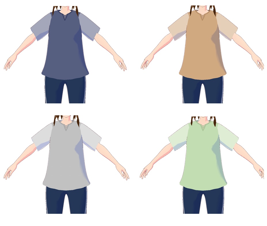 カラフルシャツ8色セット