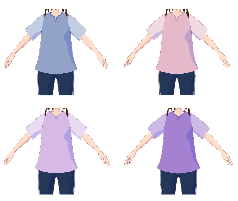 カラフルシャツ8色セット