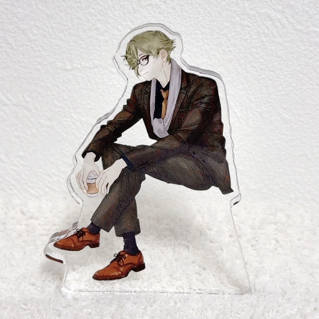 英国スーツ鶯丸 アクリルブロック