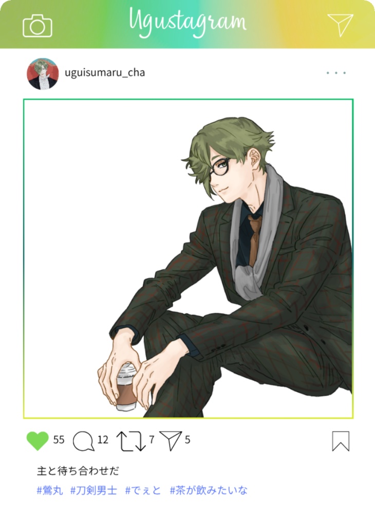 英国鶯 インスタ風クリアカード