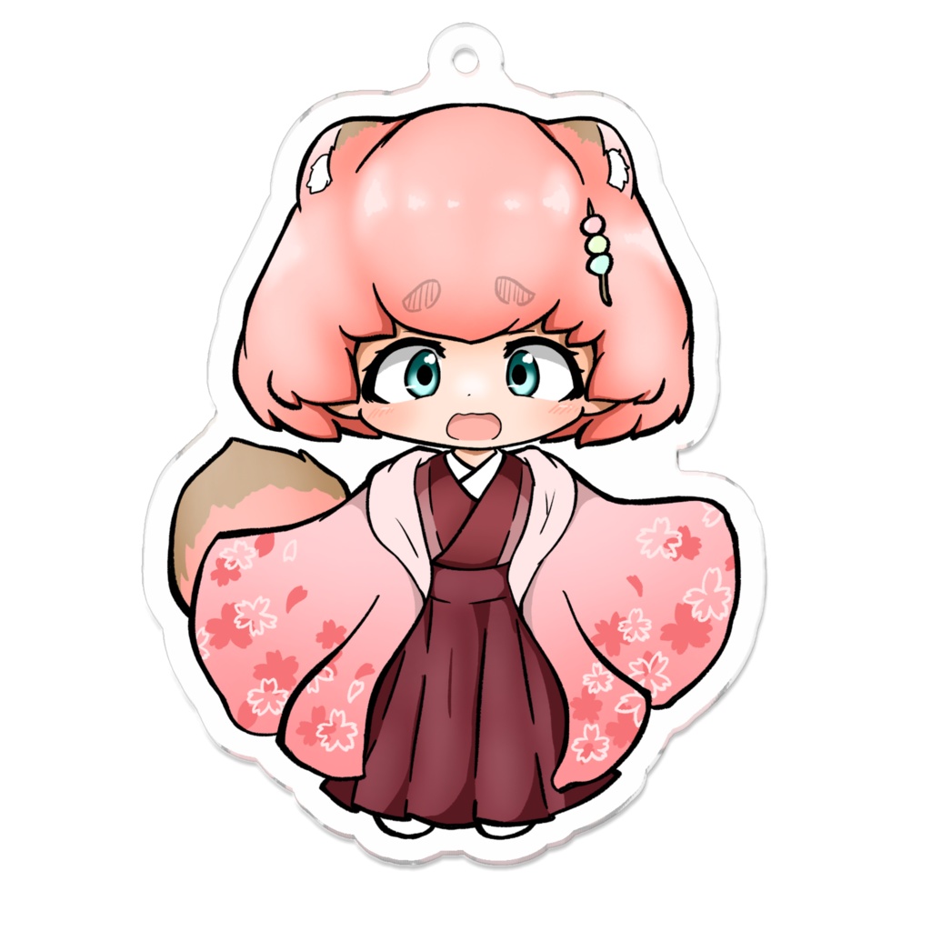 狸茶てちゃアクリルキーホルダー(桜ver)