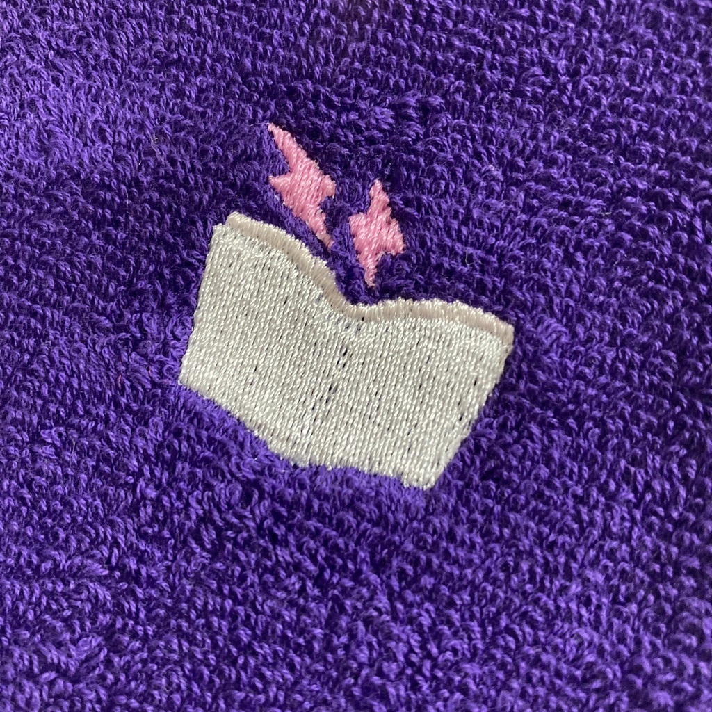 銀本刺繍タオル