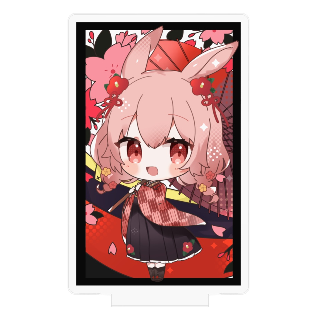 【1周年記念】花札風みやびさんアクリルフィギュア(桜に幕)