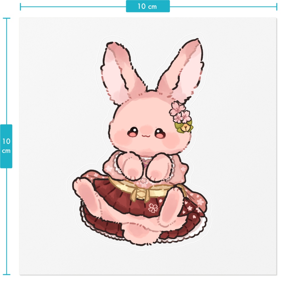 兎さんステッカー