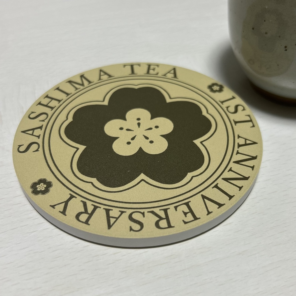 茶芝間ティー1周年記念 コースター