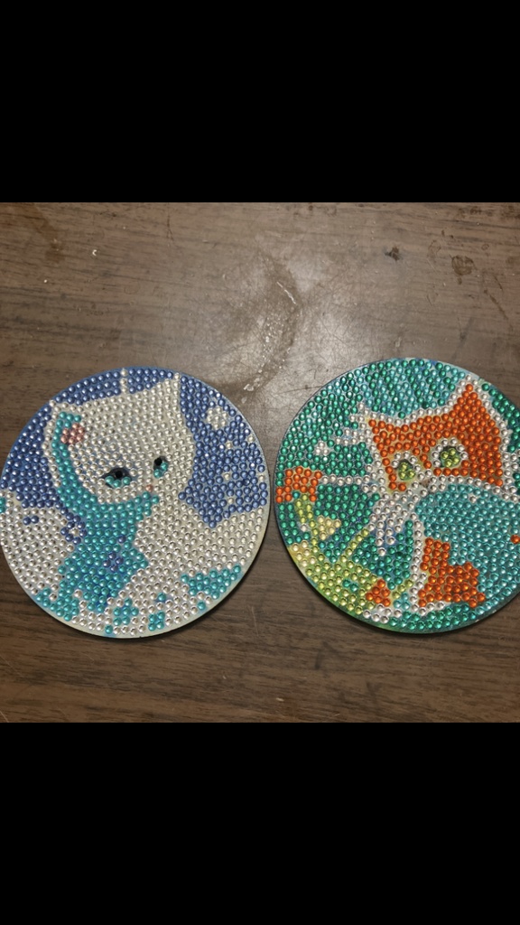 動物のダイヤモンドアート　完成品