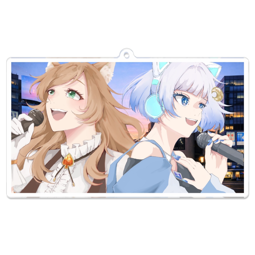 ツキマチアス＆愛瀬燈 "世界は美しいはずなんだ"  アクリルキーホルダー